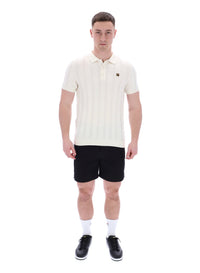 Kennedy Textured Stripe Knit Polo