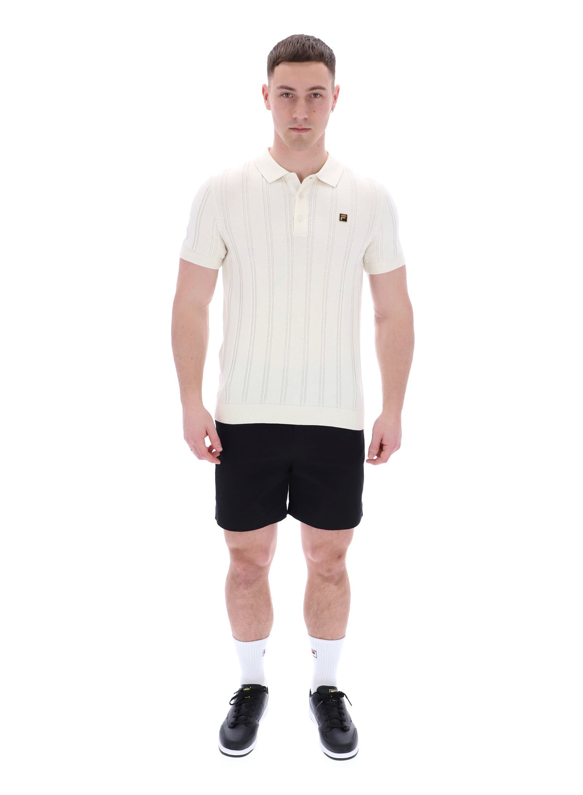 Kennedy Textured Stripe Knit Polo