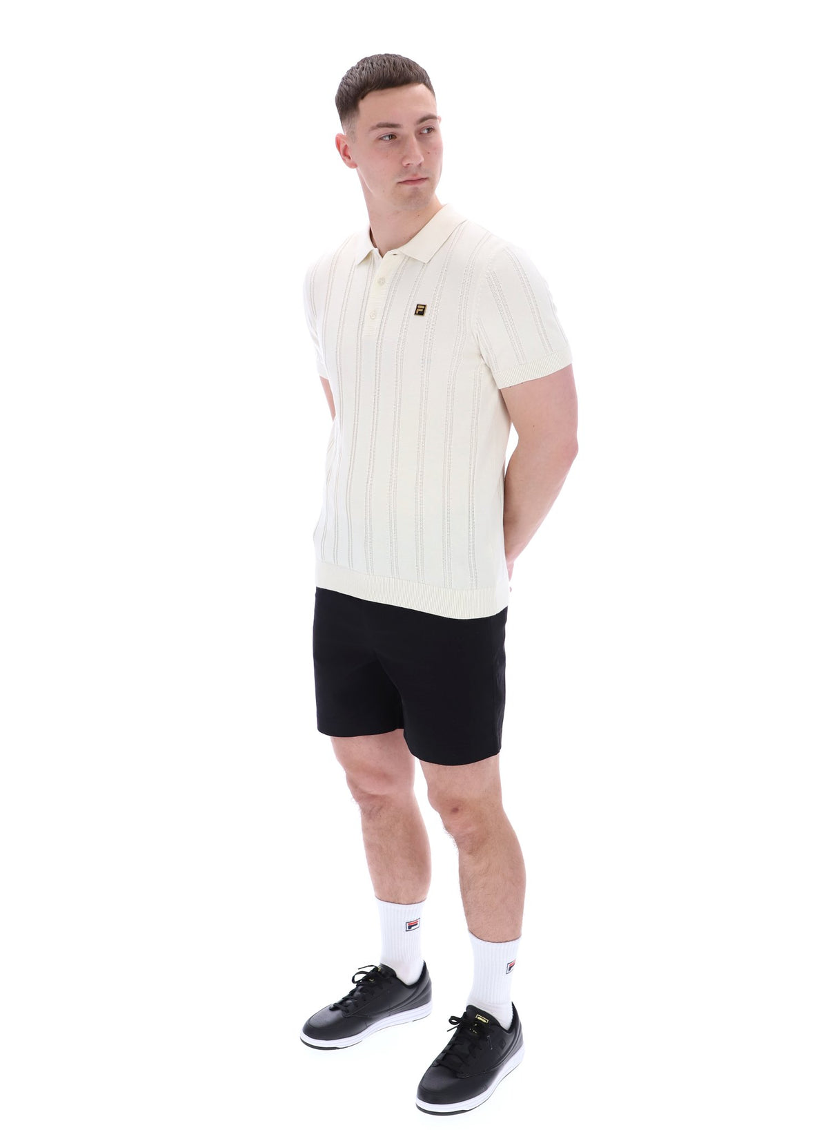 Kennedy Textured Stripe Knit Polo