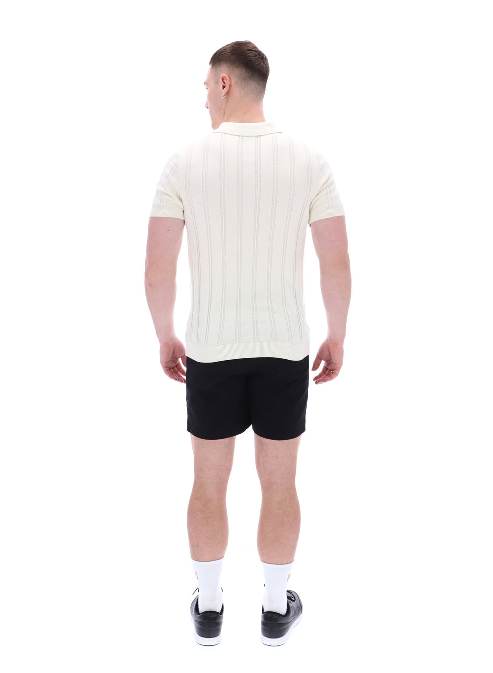 Kennedy Textured Stripe Knit Polo