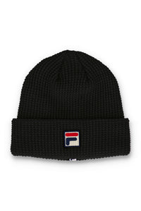 Black Kudoslux Reverse Knit Turn Up Beanie