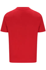 Displays the Red 'Fila' branded Lagos Graphic T-Shirt