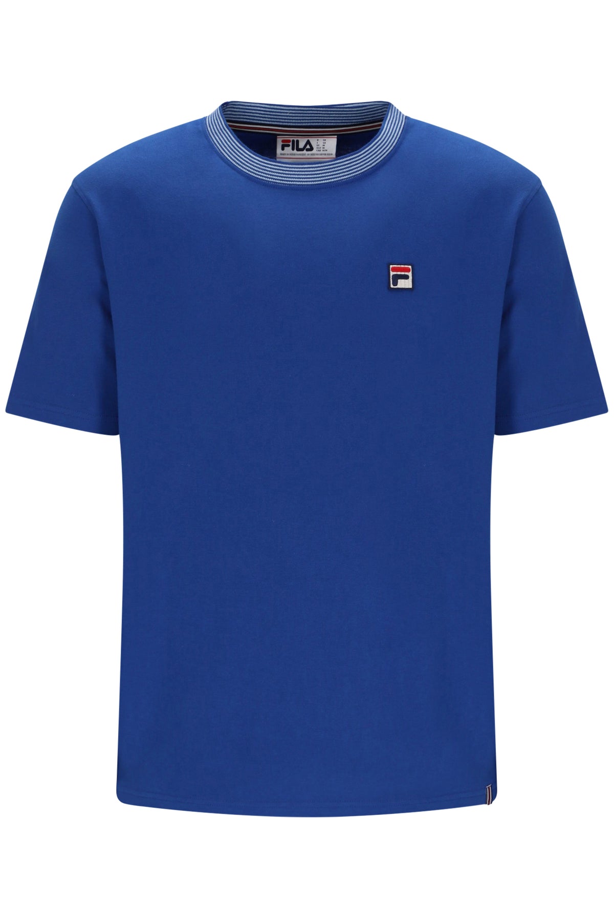 Displays the Mazarine Blue 'FILA' branded Angel Falls Lance T-Shirt