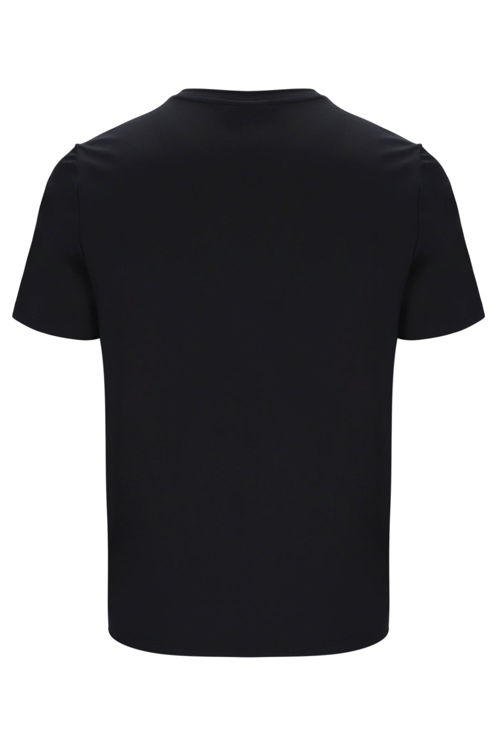 Black t-shirt on a white background