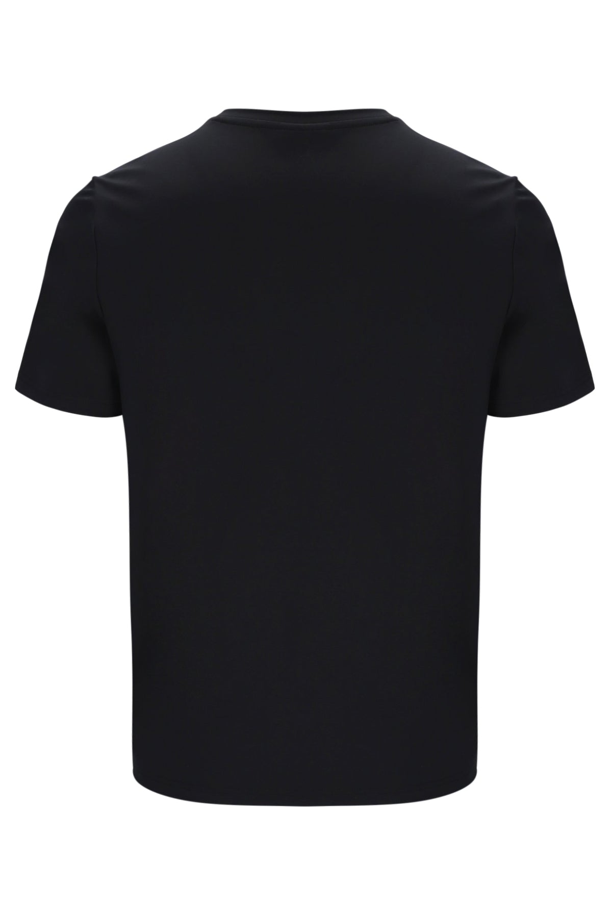 Black t-shirt on a white background