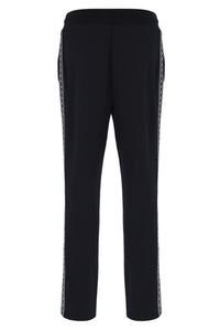 Black Layton Straight Leg Pants with Tape Detail