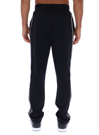 Black Layton Straight Leg Pants with Tape Detail