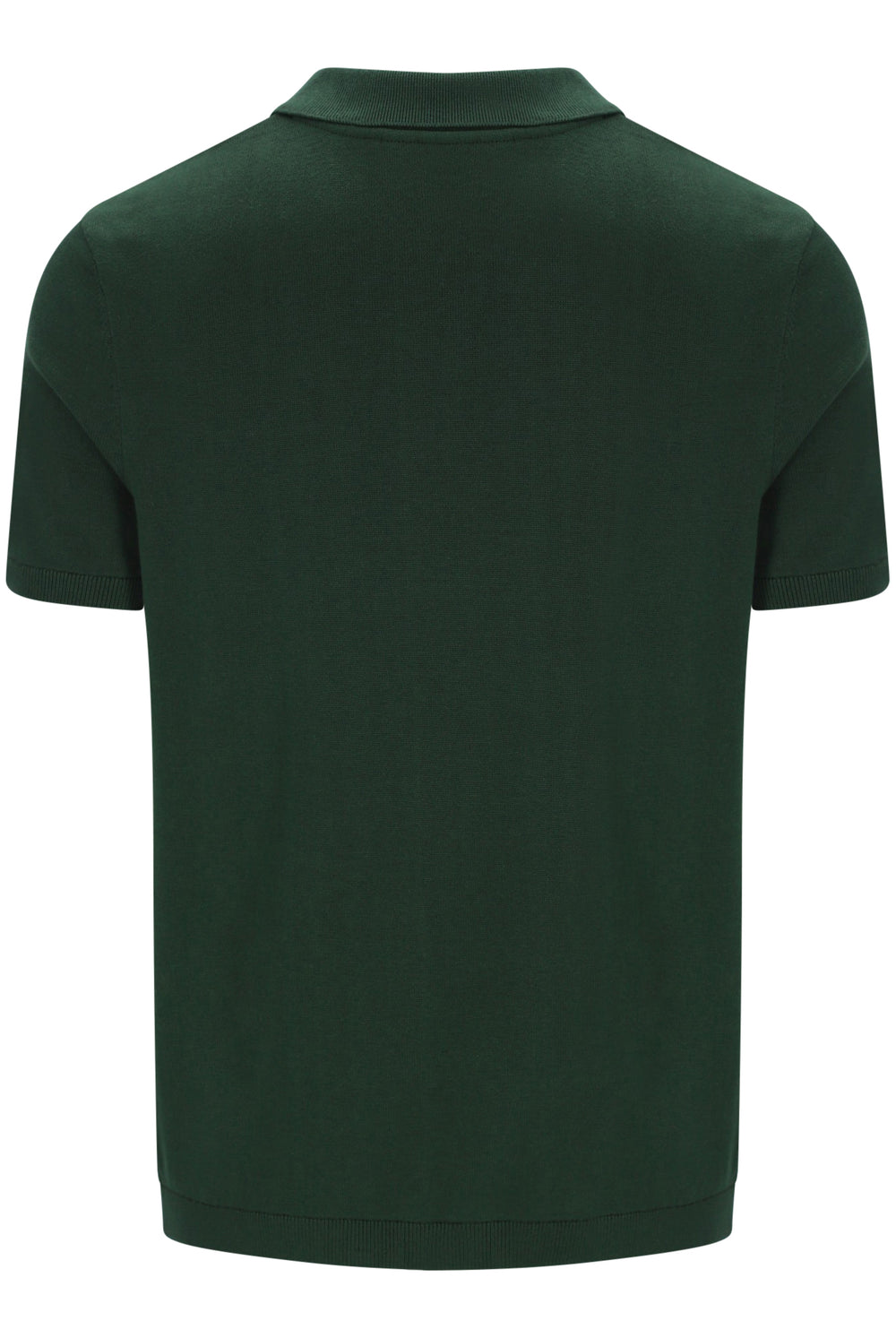 Displays the Pine Needle and Black 'FILA' branded Lazar Knitted Colourblock Zip Polo