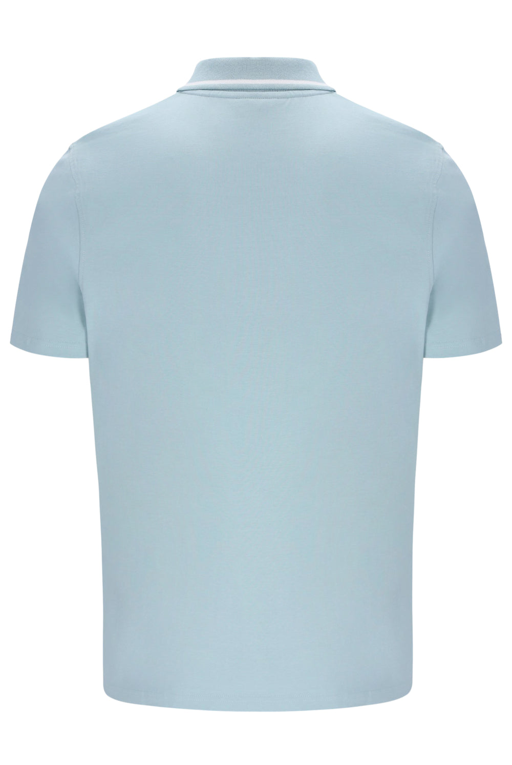 Light blue polo shirt on a white background