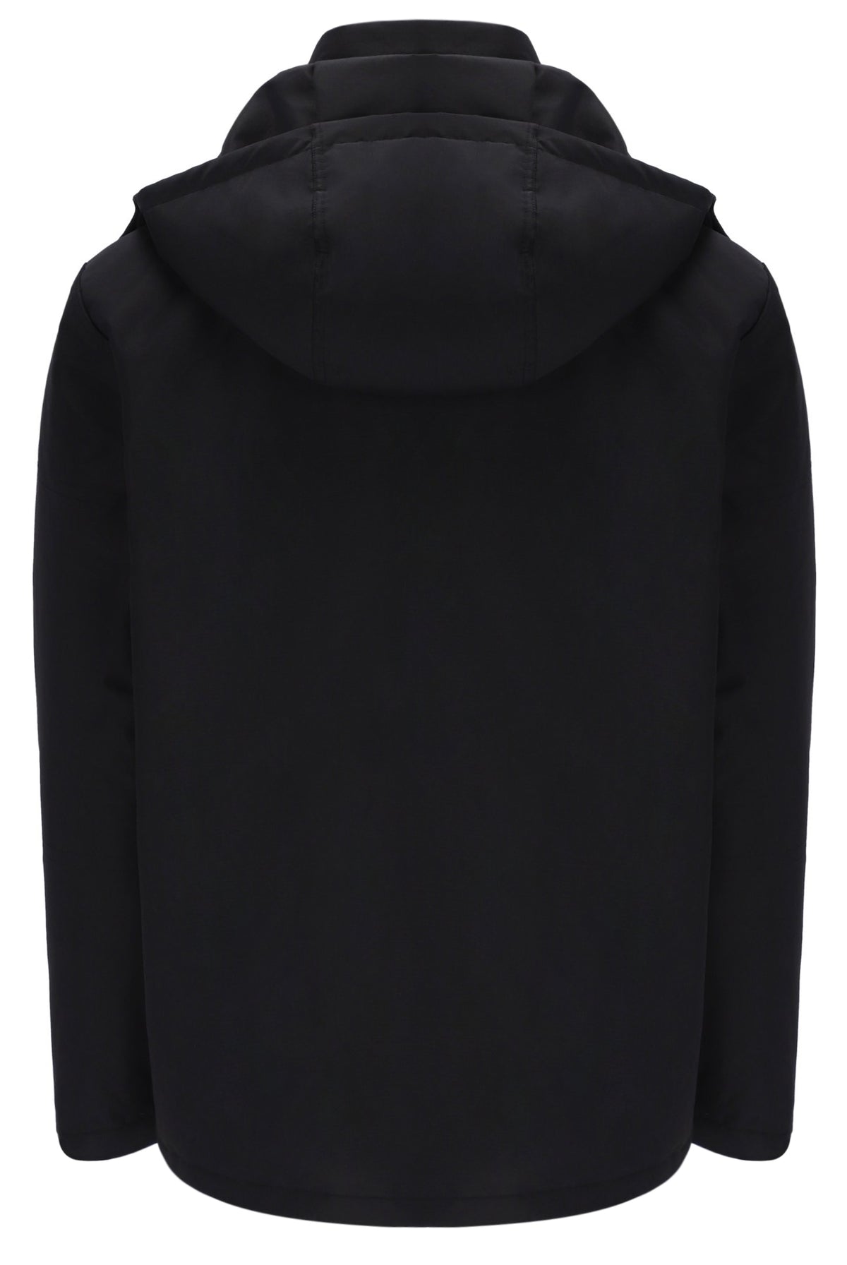 Displays the Black 'FILA' branded Liam Cargo Padded Jacket