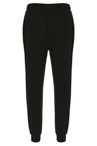 A pair of black Lonny Drawstring Joggers by FILA, featuring an elasticated waistband, cuffed ankles, and a branded FILA logo.