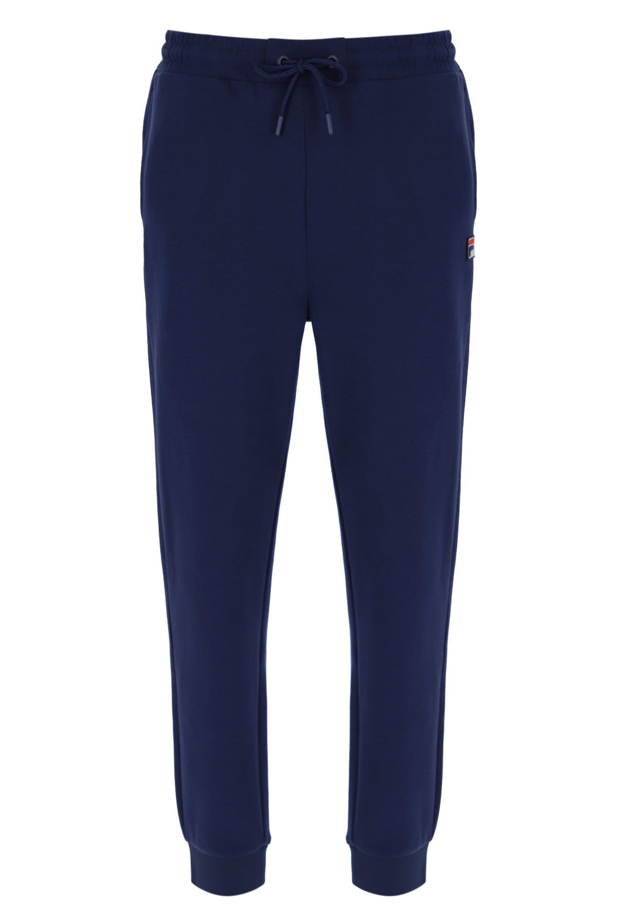 A pair of navy blue FILA Lonny Drawstring Joggers with drawstring waistband and cuffed hem.