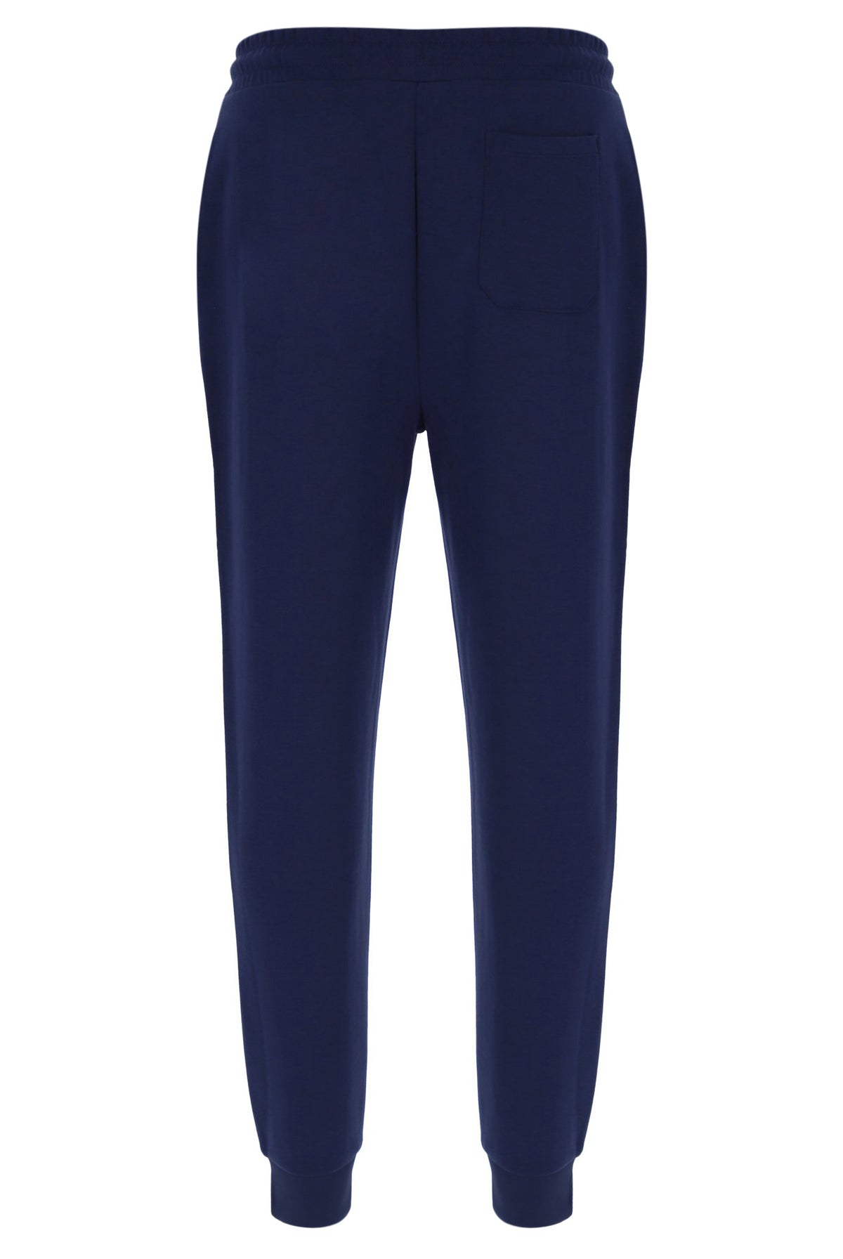 Navy blue pants on a white background