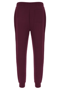 Maroon sweatpants on a white background