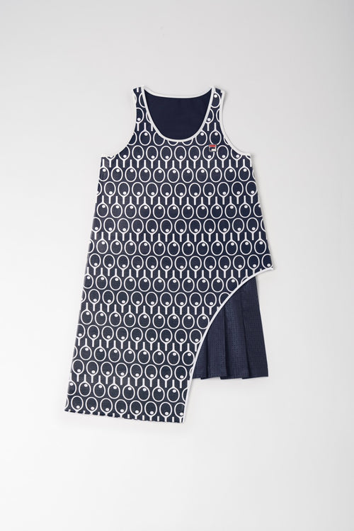Midnight Blue Dress Double Layered Racerback Dress