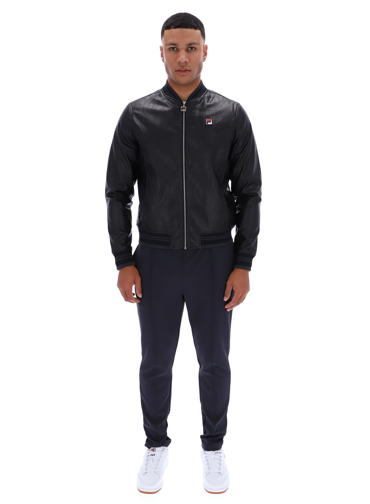 Black Malyk Archive Influence Faux Leather Jacket