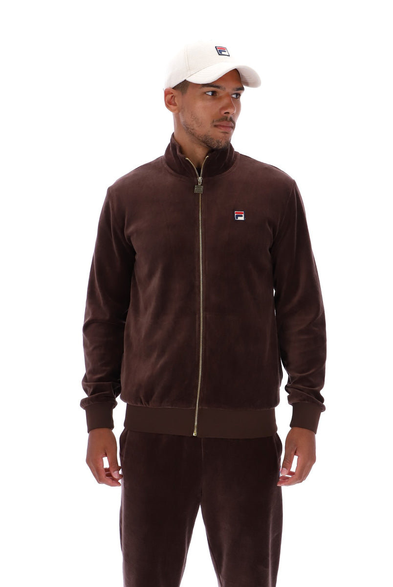 Velour Track Jacket With Gold Trims Fila UK