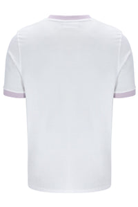 Displays the White 'FILA' branded Marconi Essential Ringer T-Shirt