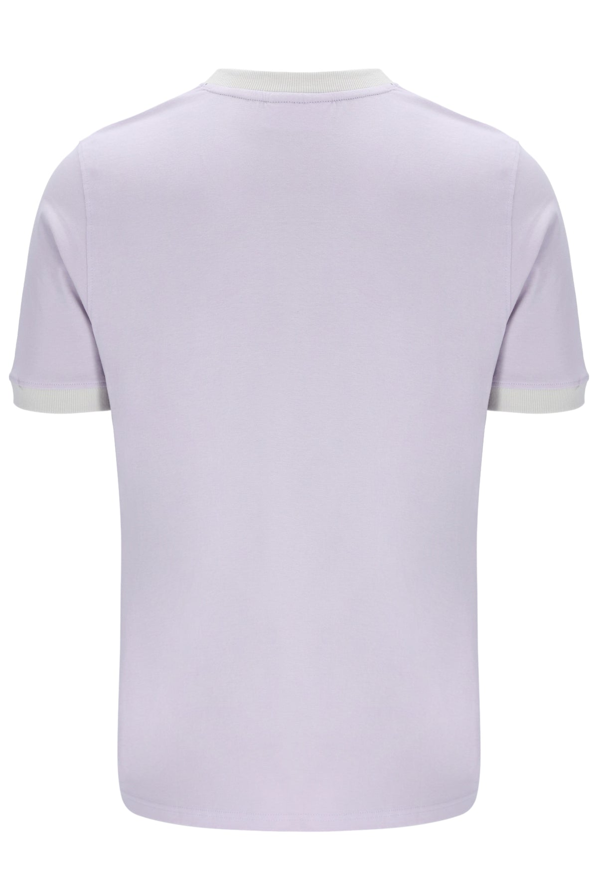 Displays the Misty Lilac 'FILA' branding Marconi Essential Ringer T-Shirt