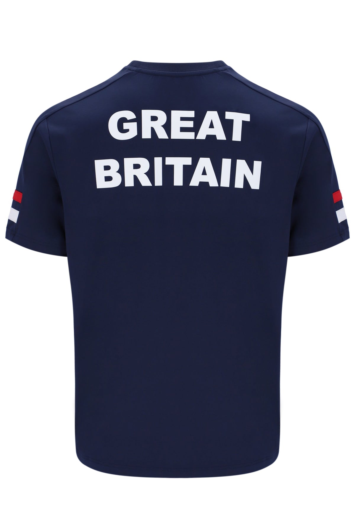 A navy blue tennis t-shirt with the FILA logo and a British flag motif on the chest.