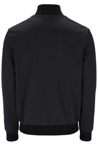 Displays the Black 'FILA' branded Mathers Herringbone Track Top