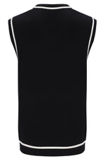 Mellor Textured Knit Vest with Tipping