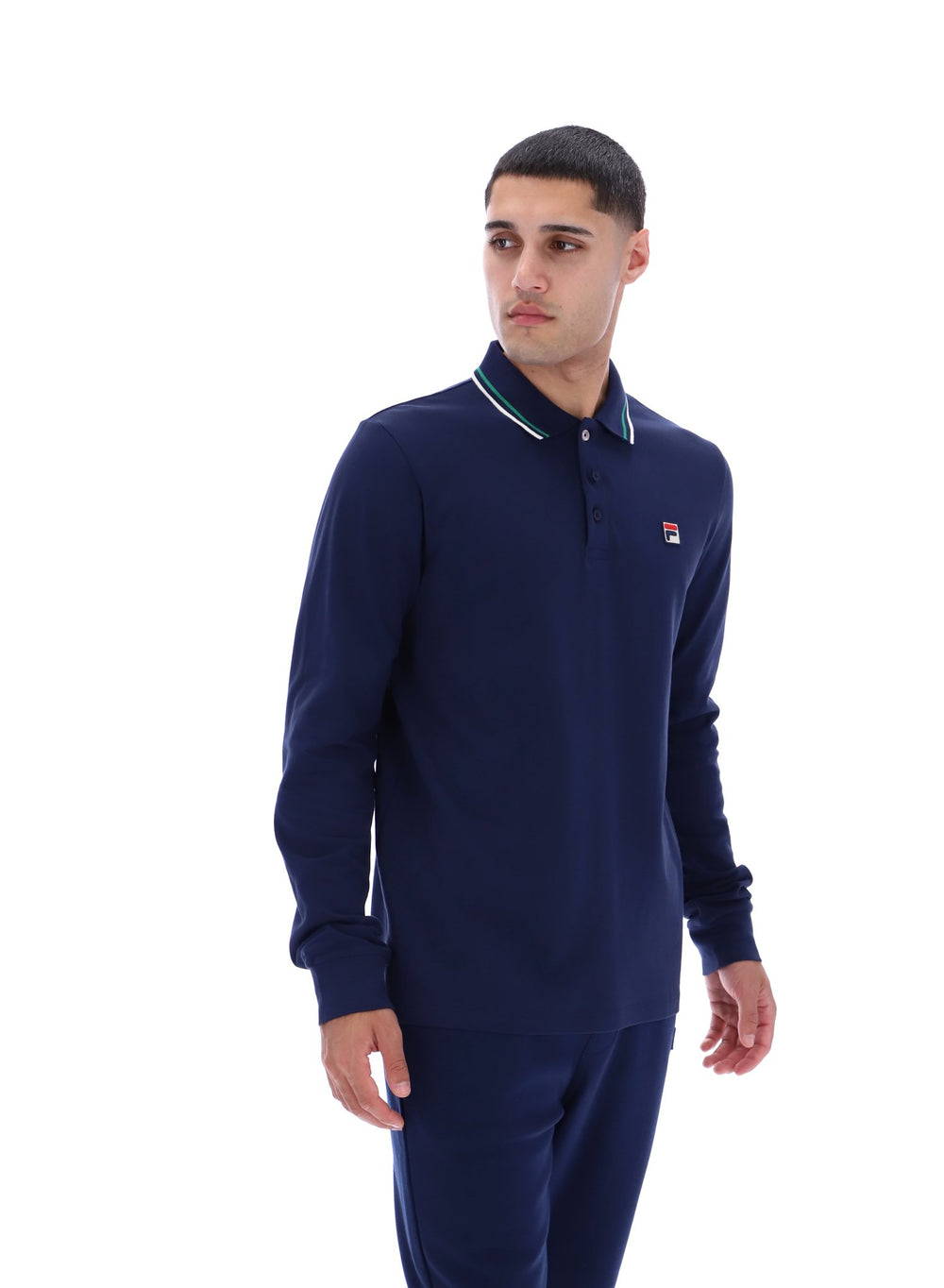 Monte Tipped Collar Long Sleeve Polo