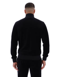 Black Nero Velour Track Top