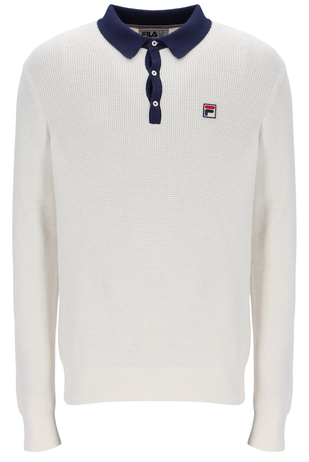 Nowell Waffle Knit Long Sleeve Polo