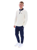 Nowell Waffle Knit Long Sleeve Polo