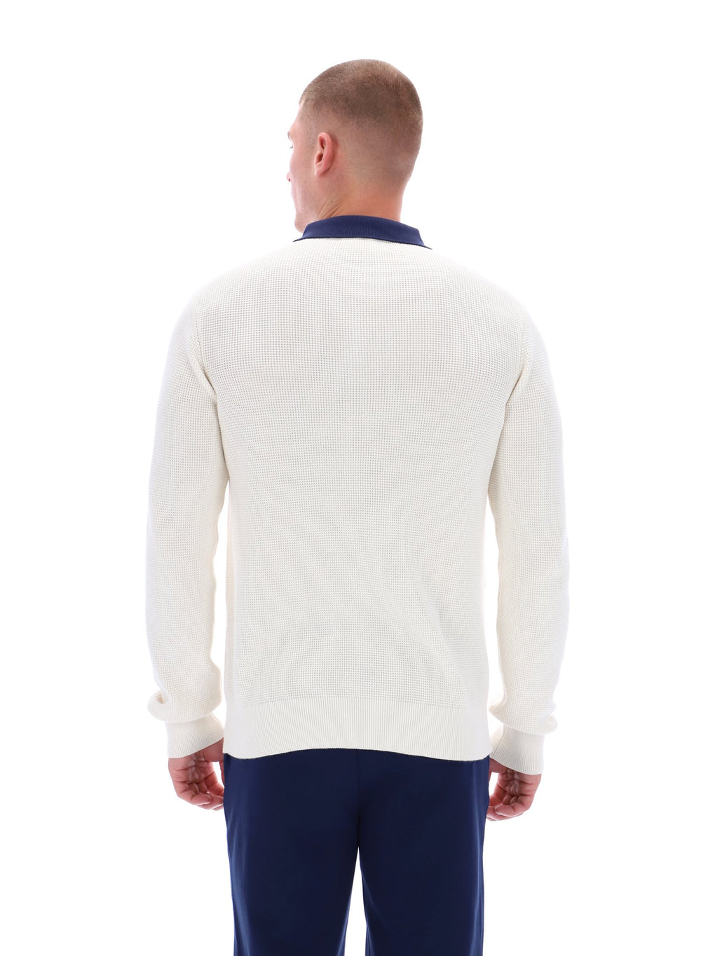 Nowell Waffle Knit Long Sleeve Polo
