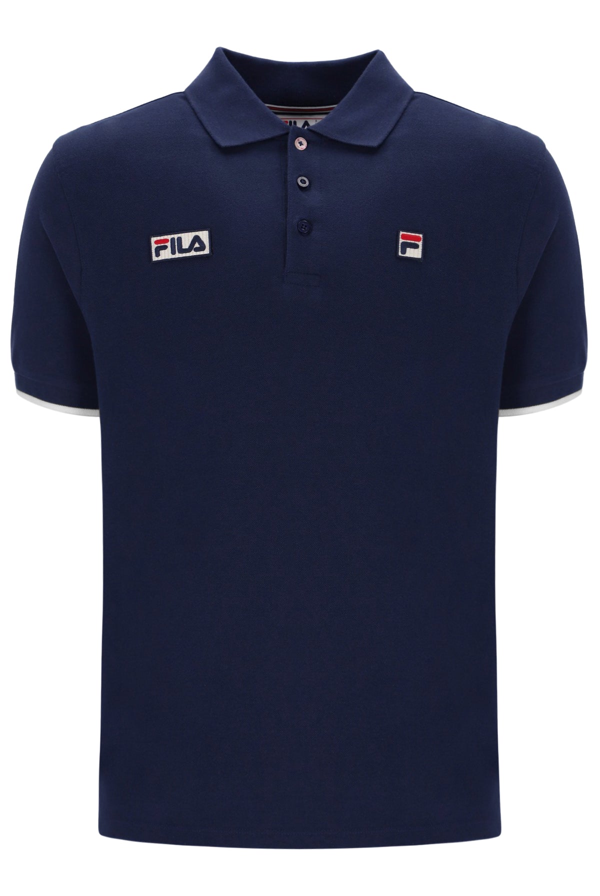 Fila Navy Pablo Three-Button Tipped Rib Polo Shirt