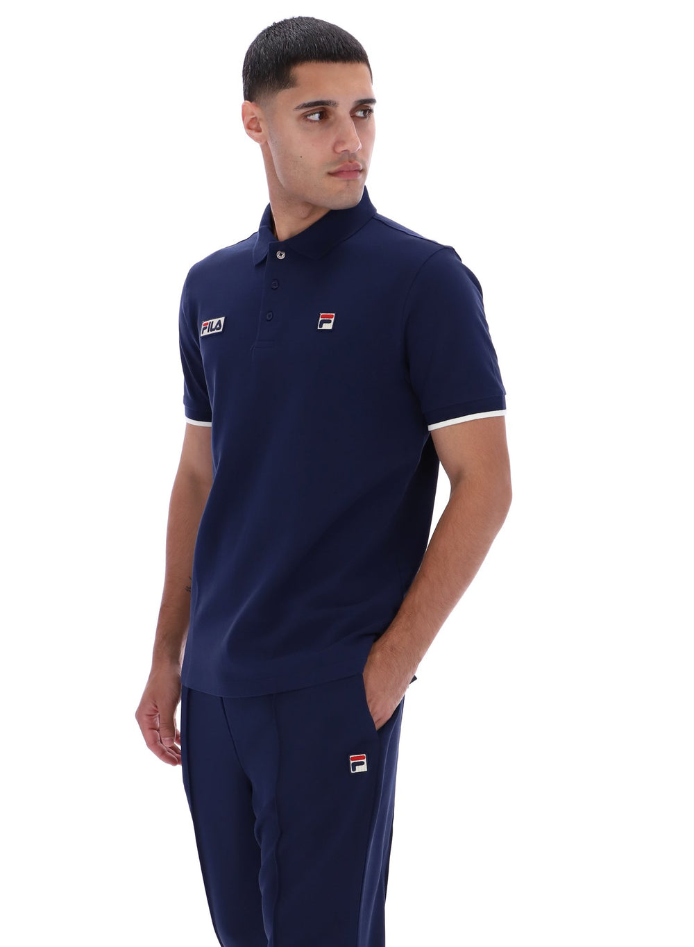 Pablo Three-Button Tipped Rib Polo Shirt