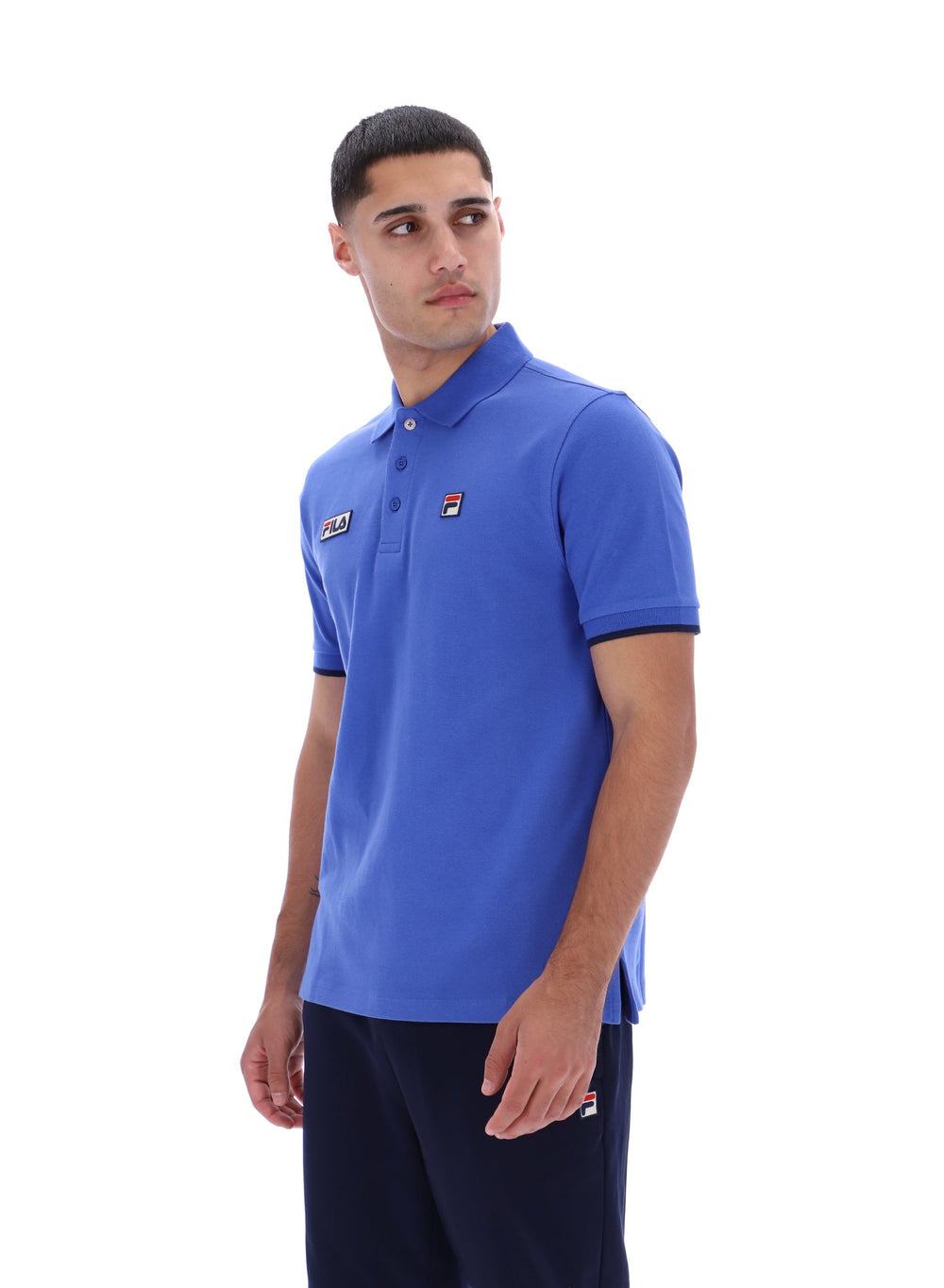 Pablo Three-Button Tipped Rib Polo Shirt
