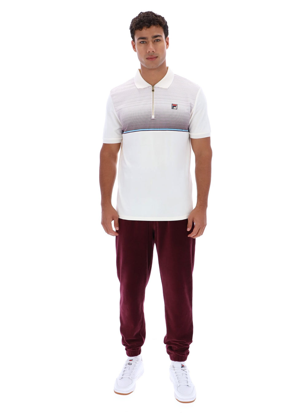 Paco Zip Up Velour Polo