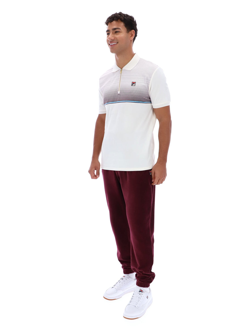 Paco Zip Up Velour Polo
