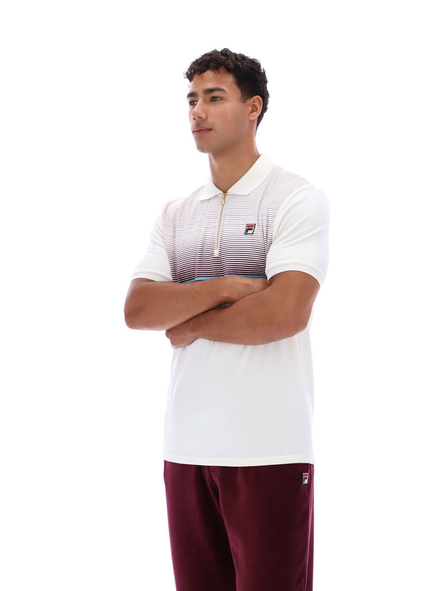 Gardenia Paco Zip Up Velour Polo – Fila UK