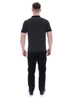 Patton Jacquard Stripe Polo