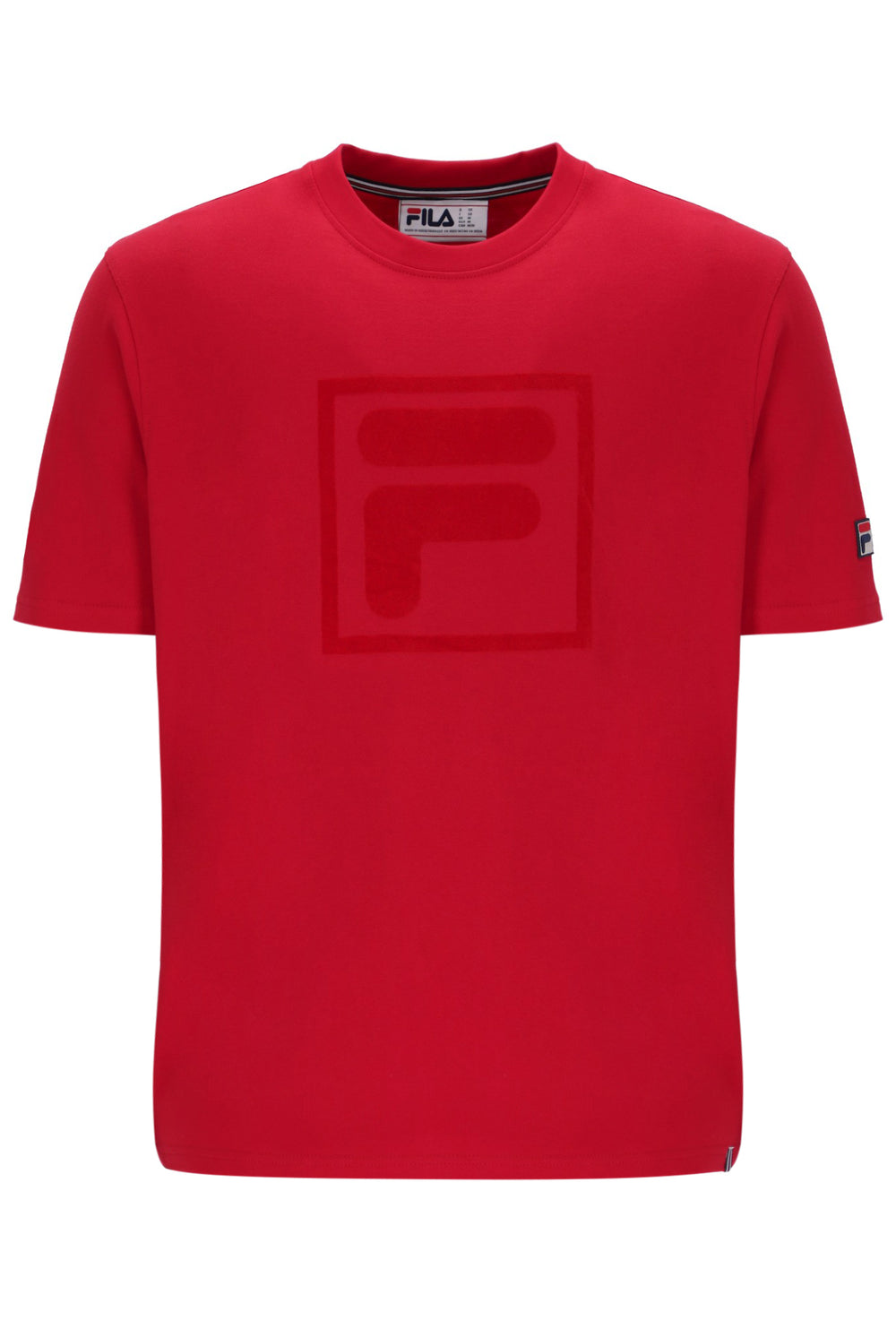 Fila Red Pepe Tee with Flock Logo