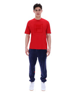 Fila Red Pepe Tee with Flock Logo