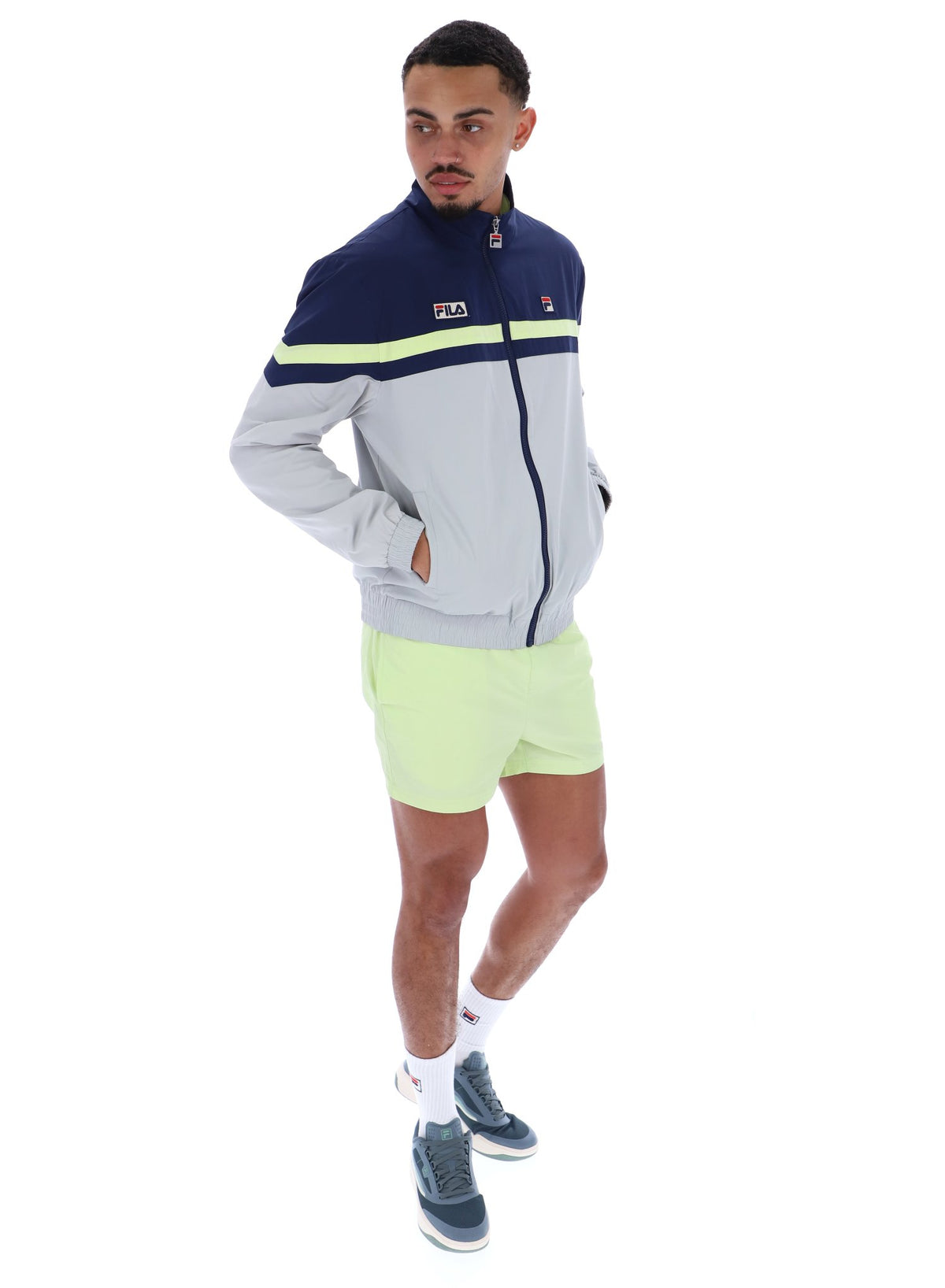 Fila Navy Phillip Cut And Sew Track Top