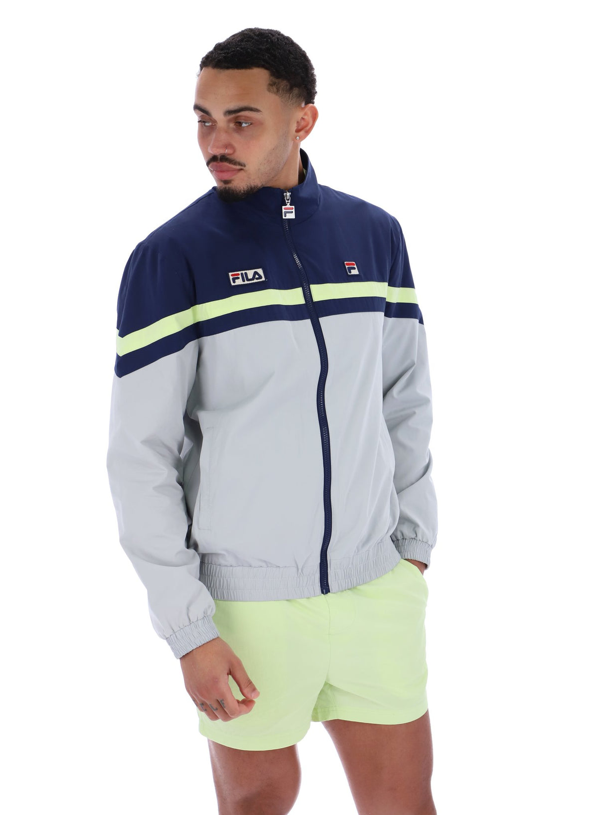 Fila Navy Phillip Cut And Sew Track Top
