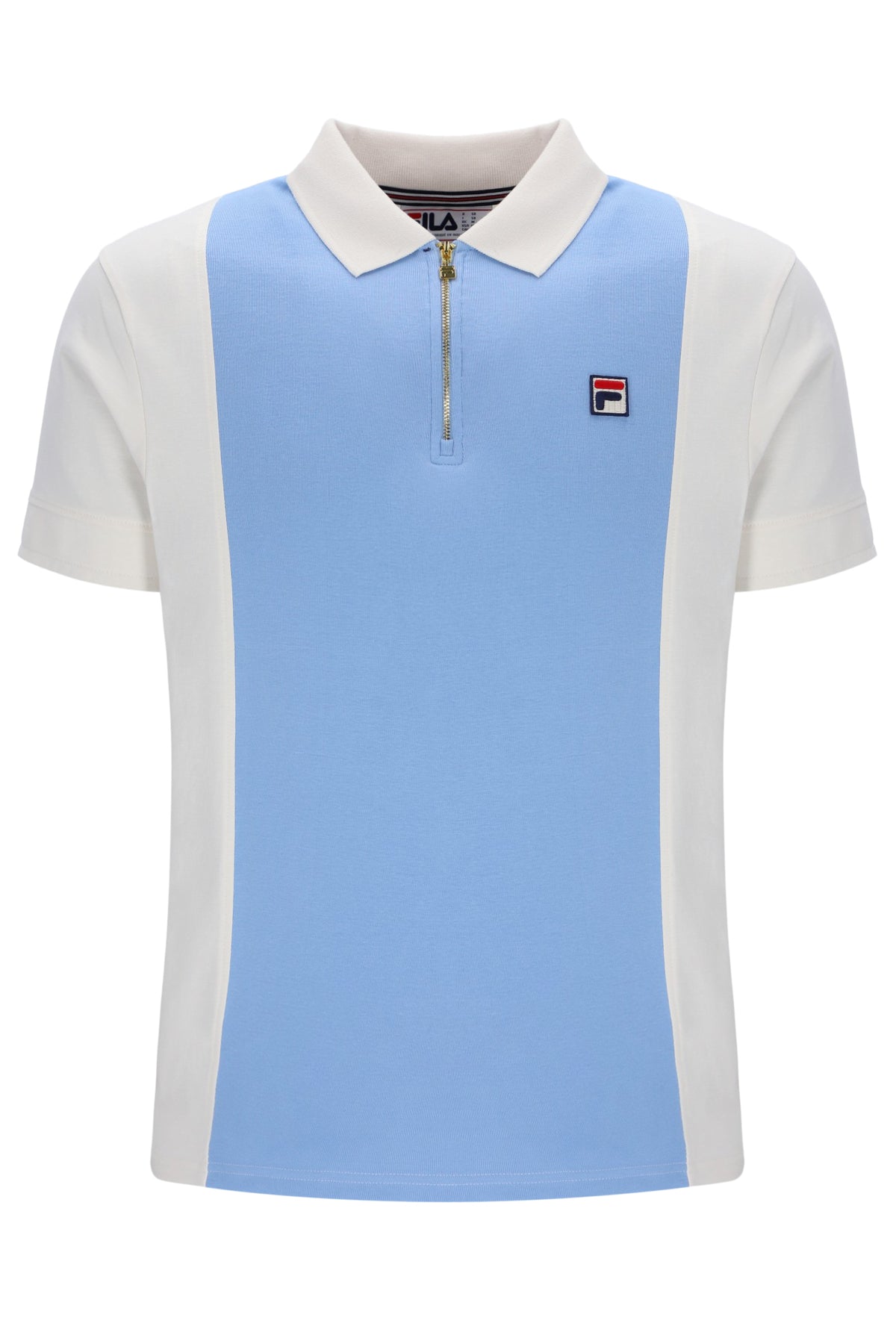Displays the Frozen 'Fila' branded Fjord Pierro Zip Up Polo