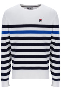 Striped Rakulan Crochet Knitted Sweatshirt