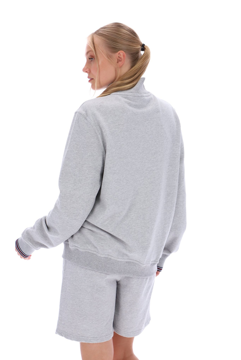 Ramy F Box 1/4 Zip With Yarn Dye Cuff