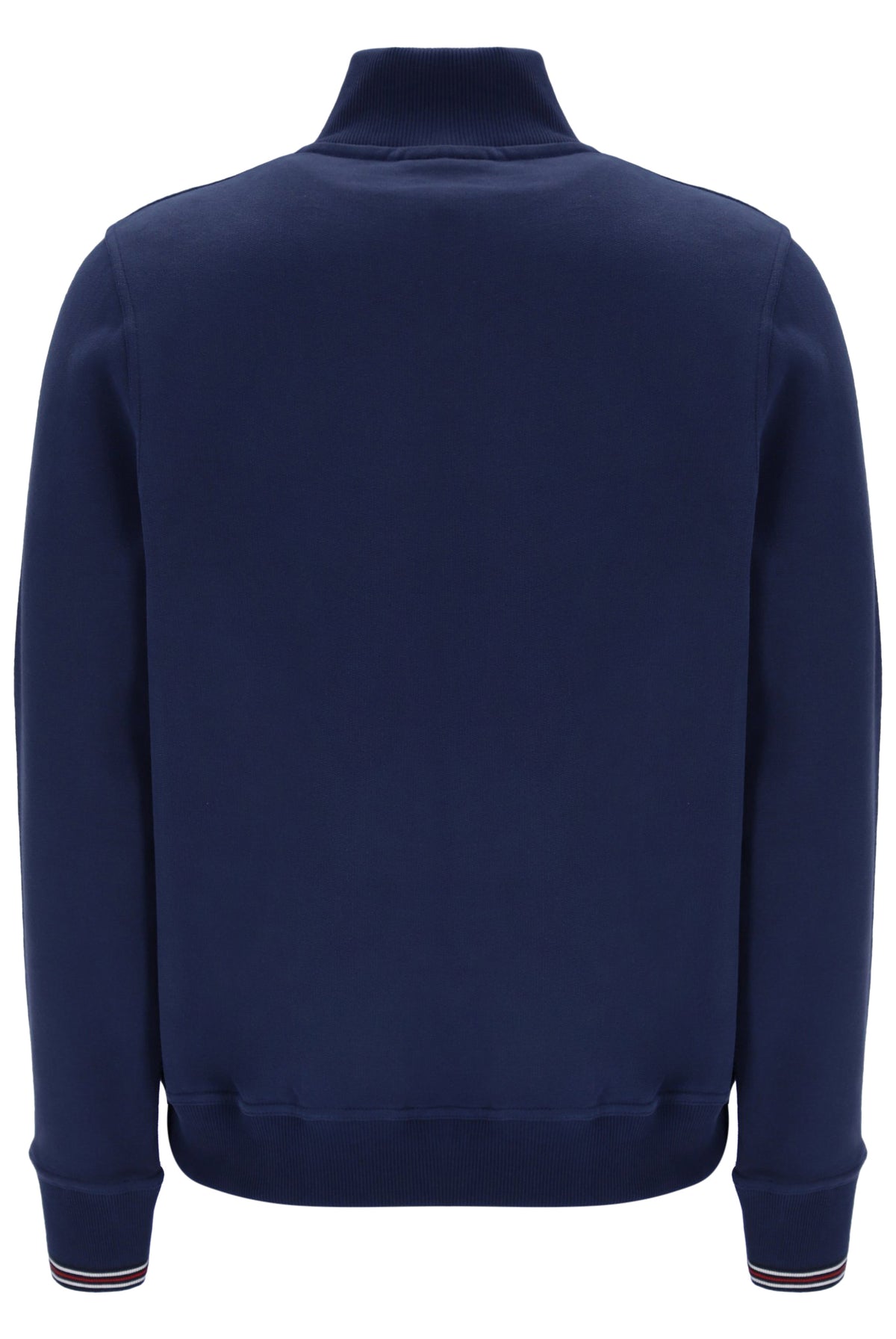 Navy blue jumper against a white background