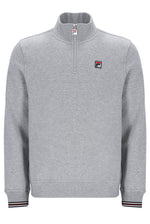 Grey Marl Ramy F-Box 1/4 Zip With Yarn Dye Cuff
