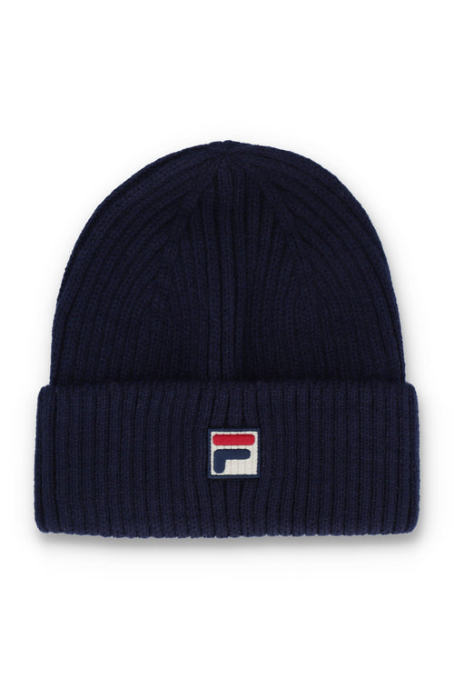 Fila Navy Ricco Ribbed Watchman Turn-Up Beanie