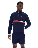 Fila Navy Rolando 1/4 Zip Neck Sweatshirt