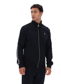 Black Roman Full Zip Jacket with Tape Detail